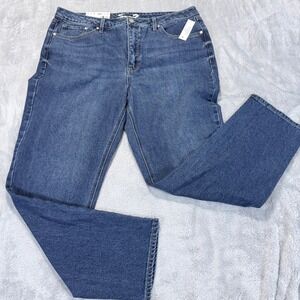 Seven7 Women's Slim Straight High Rise Dark Wash Jeans Size 16 New NWT